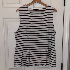Banana Republic Navy & White Striped Sleeveless Top XL